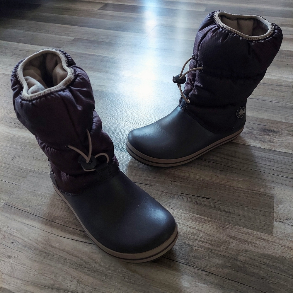 Crocs Crocband Puffer Winter Snow Boots Brown Size 7